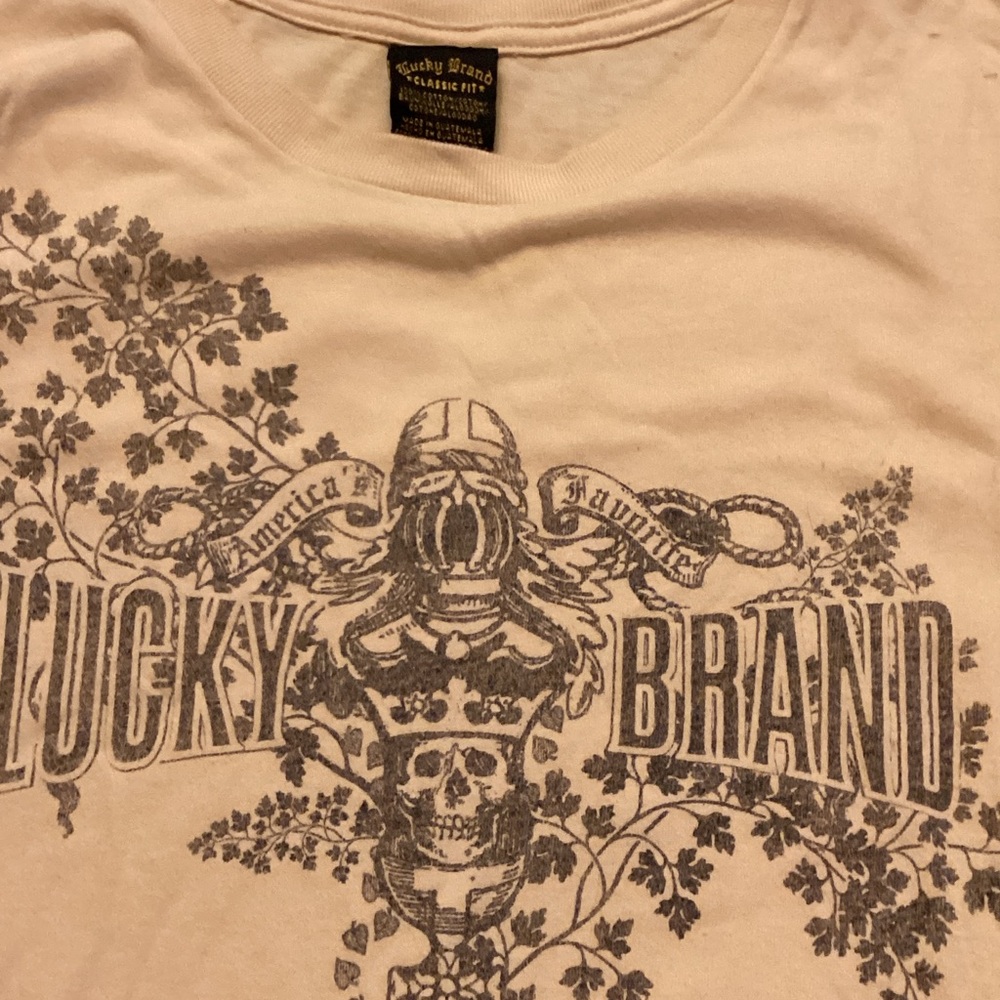 Lucky Brand Beige Graphic Tee